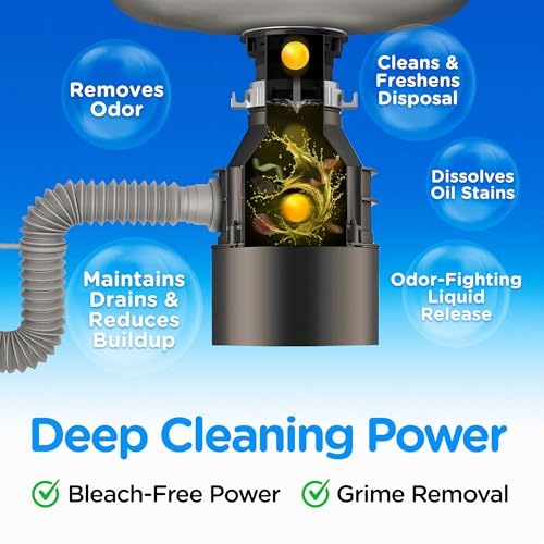 COMPAC HOME Plink Garbage Disposal Cleaner and Deodorizer, Air Fresheners for Garbage Disposal, Orange Scent, Home Cleaning Products for Kitchen Sink and Clogged Drains, 20 Count (Pack of 1)