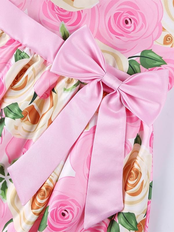 Image of Niren Enterprise Multipatteren Baby Girl's Knee Length Frocks with Digital Prints