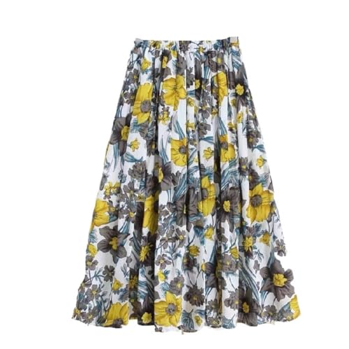 Jupe à fleurs et trapèze pour femme idéale pour vos pique-niques champêtres en été