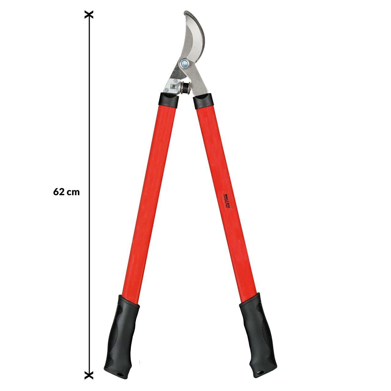 WALTER Gartenscheren-Set 3-teilig, Rosenschere, Heckenschere, Laubschere, Karbon-Stahl, ergonomischer Griff für Arbeiten im Garten