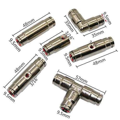 Connecteur en T robuste pour buses de brumisation 3/16
