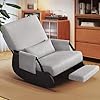 FelixKing Nursery Rocking Chair Upholstered Glider Rocking Chair Adjustable Backrest Modern Cozy Recliner Chair with Footrest Side Pocket Rocking Accent Chair for Living RoomOutdoorPorch