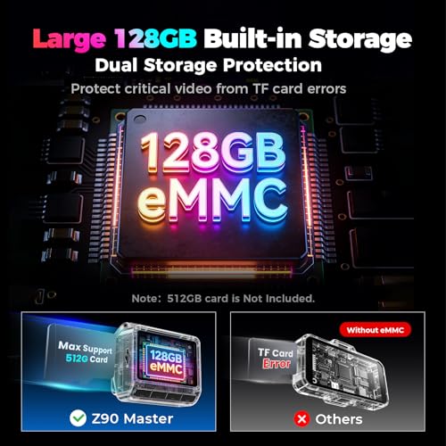 Image of DDPAI Dual 4K Dashcam,Dashcams for Car with Free 128G eMMC + CPL,Dual STARVIS 2 IMX678 + IMX678 Sensors Front and Rear Car Camera,AI ISP Night Vision 2.0,4G,ADAS,WiFi,24H Parking Mode,Z90 Master Dual