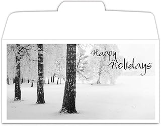 BankSupplies Holiday Currency Envelopes | 7W x 3-5/8H | 500 Pack | Happy Holidays | Gift Envelopes for Cash | Business & Personal | Durable Festive Money Envelopes