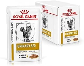 Royal Canin Veterinary Urinary s/o Moderate Calorie | 4er Pack | 4 x 12 x 85 g | Diät-Alleinfuttermittel für Katzen | Zur Auflösung von Struvitsteinen | Niedriger RSS-Wert