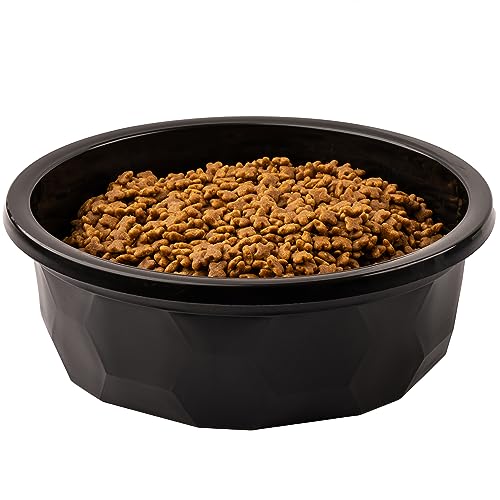 Leash Boss Extra Large Dog Bowl (14 Cups) Heavy Duty High-Capacity Food & Water Dish for Large Breeds Durable Plastic Non-Slip Spill-Resistant Pet Bowl