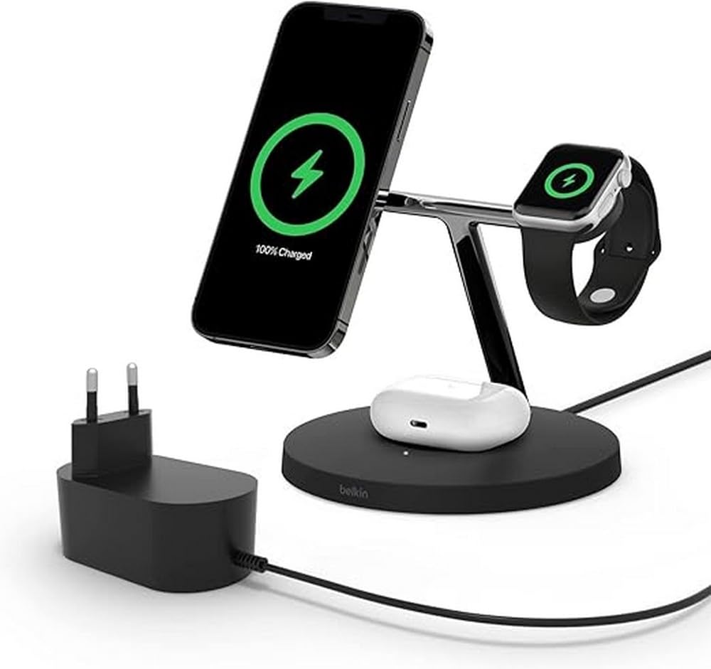 Belkin MagSafe Wireless 3-in-1 Charger, Black WIZ009vfBK