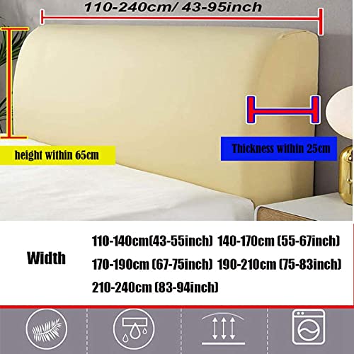Hoofdeinde covers/hoes voor enkel-/koning/tweepersoonsbed hoofdeinde hoes 120/150/180 cm stretchmeubels beschermende stofdichte hoes voor bedden hout L size (160-180 cm) koffie - Afbeelding 5
