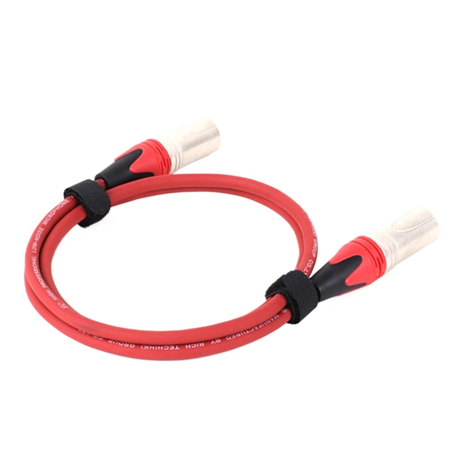 Kolorowy kabel XLR 3-pinowy męski na męski OFC Linia sygnału audio OFC miedź podwójnie ekranowana do miksera mikrofonowego wzmacniacza scenicznego (czerwono-D1001,5m)