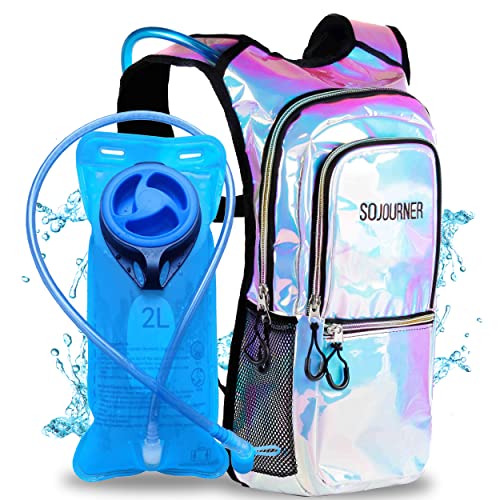 Sojourner Hydration Pack, Hydration Backpack - Water Backpack with 2l Hydration Bladder, Festival Essential - Rave Hydration Pack Hydropack Hydro for Hiking, Running, Biking, Festival Gear