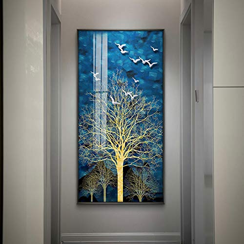 Affiche mur imprime art abstrait salon nordique toile peinture chambre deco 70x140cm