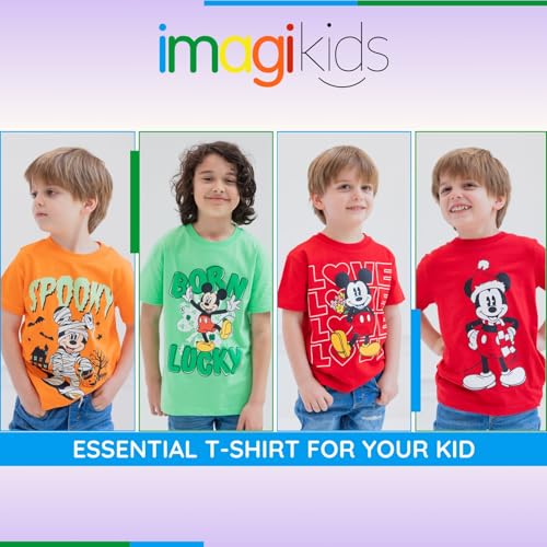 Disney Mickey Mouse St. Patrick's July 4th Halloween Christmas Love T-Shirt Toddler to Big Kid Sizes (2T - 10-12)3