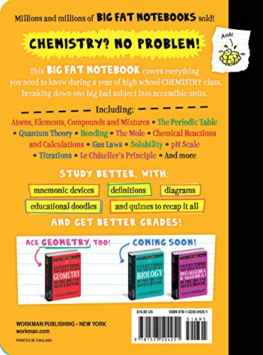 Everything You Need To Ace Chemistry In One Big Fat Notebook (Big Fat Notebooks) #TOP1