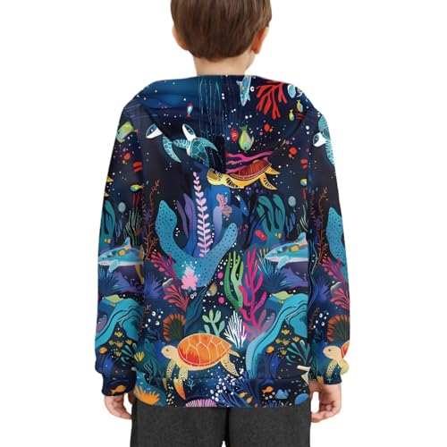 Boys Long Sleeve Hooded Sweatshirt Girls Pullover Hoodies with Pockets4