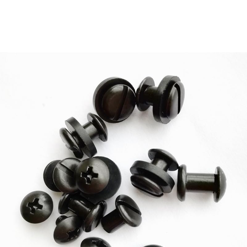Tornillos de cabeza de braguero Chicago Phillips de acero inoxidable 304 negro para cueropistoleras Kydex, clips y fundas de cuchillos (paquete de