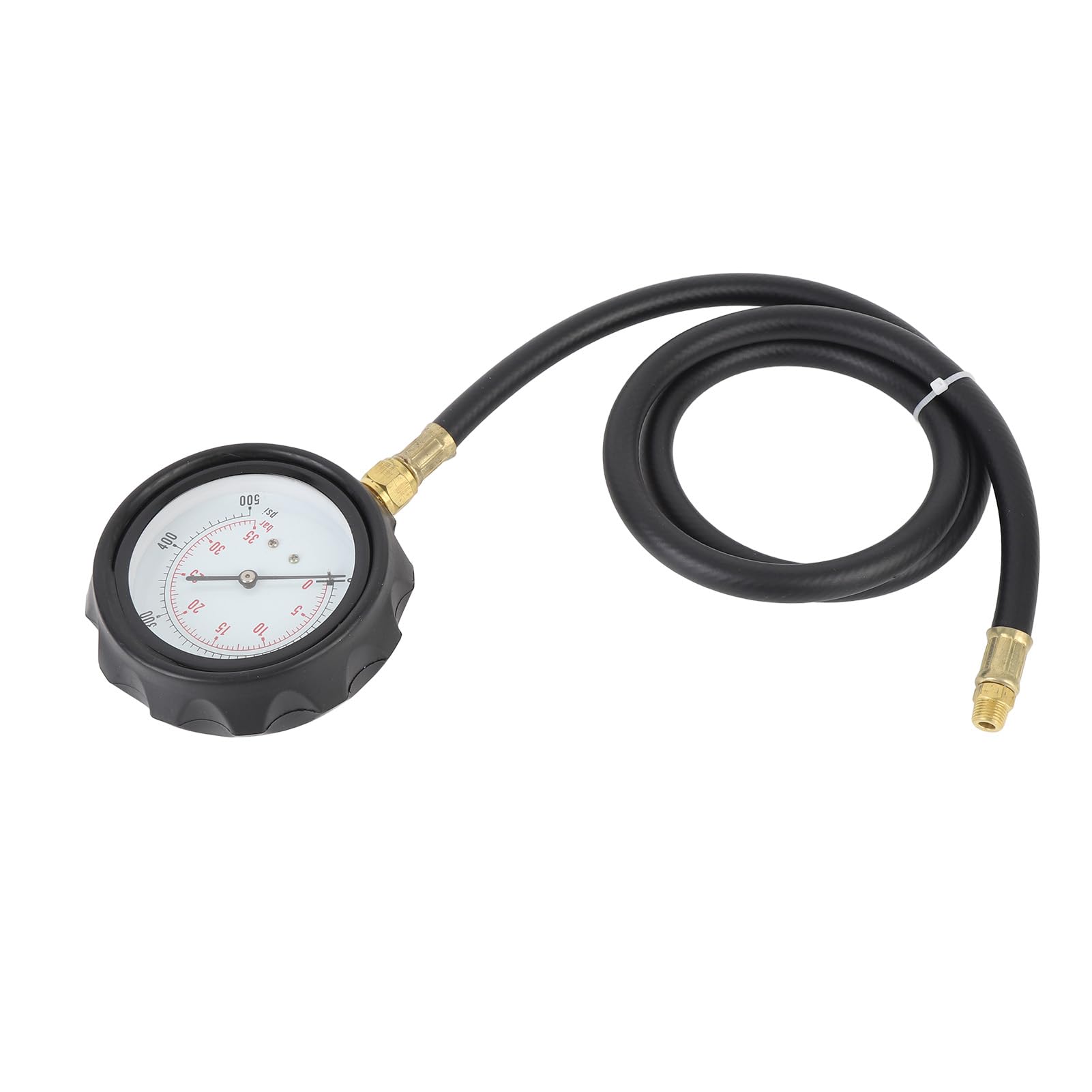 Fabater Manometr Silnikowego, Dokładny Zestaw Testowy 0-500 Psi z Mosiężnymi Adapterami, Narzędzie do Testowania Płynu Przekładniowego do Samochodu Ciężarowego Motocykla ATV Układ Smarowania Silnika