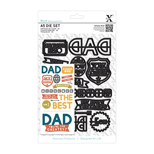 Xcut A5-Set di fustelle Paper Craft-Shim, scritta