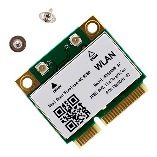 Deal4GO 8260 HMW 8260ac 802.11ac 867Mbps Half mini PCie WiFi Adapter Wireless-AC WLAN Network Card con Bluetooth 4.2 Combo Adapter para Intel 8260HMW