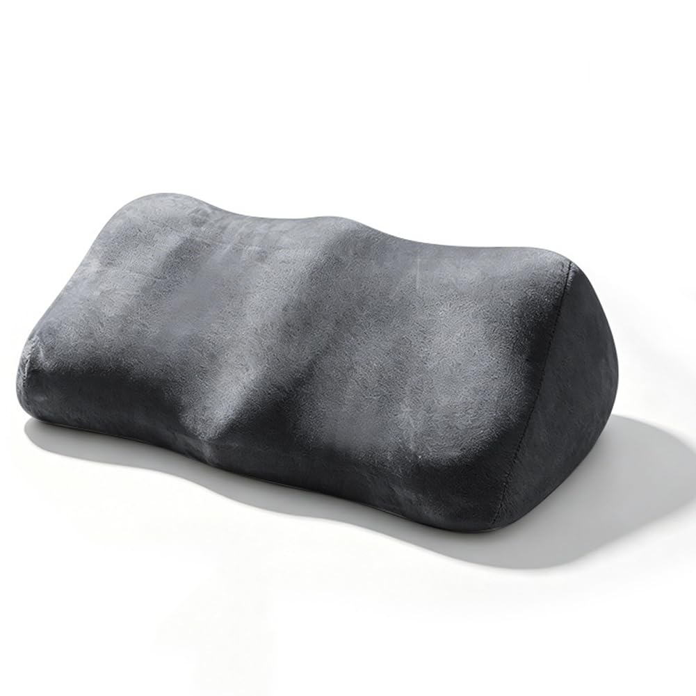 HEADBOARD Comfort Knee Wedge Pillow for Post-Surgery Recovery,Leg Elevation Support for Sleep Position,Memory Foam Legs Triangle Pillow (Dark Grey)