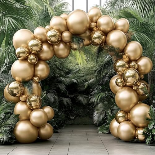 Image of 108Pcs Gold Balloon Garland Arch Kit
