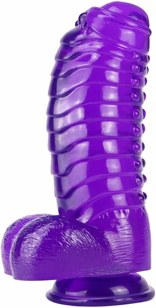 11.8 inch Giant Dildo with Strong Suction Cup, Anal Plug Realistic Dildo Large Anal Dildo Penis Replica Sex Toy for Couples 6 Colors(Purple)