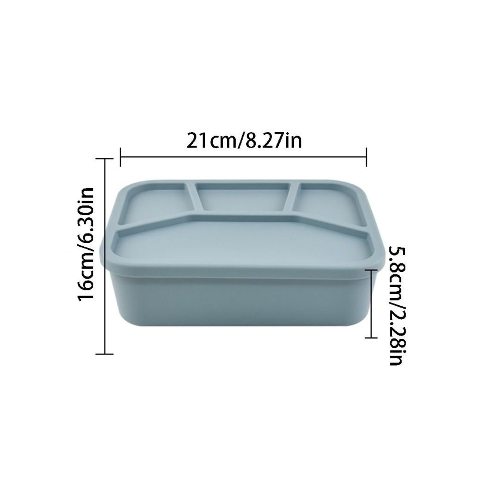 Silikon-Lunchbox Unterteilte Lunchbox aus Silikon, Frischhalte- und auslaufsicherer Vorratsbehälter for Lebensmittel, versiegelte Snackbox mit großer Kapazität Zur Aufbewahrung(Red)