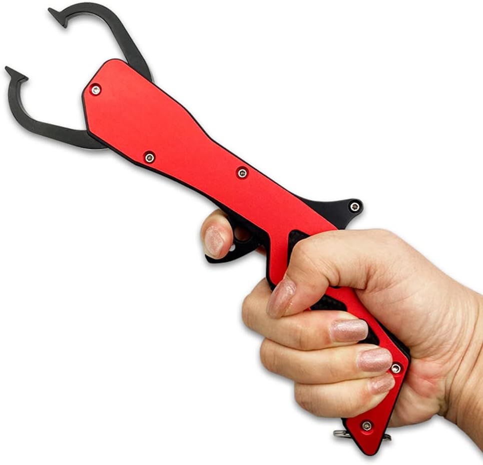 SEIWEI Fishing Gripper Fish Clip with Bag and Strap Anti Slip Ergonomic Handle Fish Mouth Fish Lip Grabber Controller Fishing Multitool