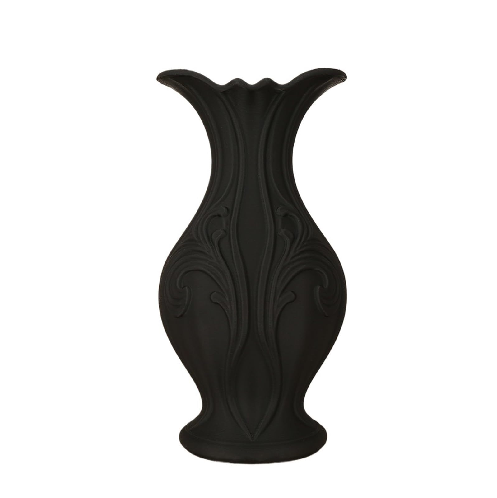 Vase géométrique noir pour revitaliser un bureau terne avec style