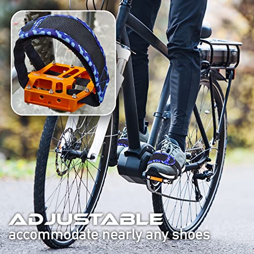 Onipax Outdoor Bike Pedal Straps Toe Clips Straps Tape 2 Pcs (Blue Camouflage) #TOP4