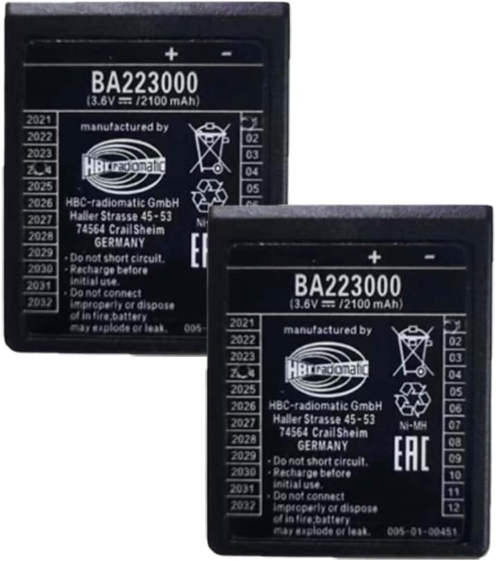 2pcs HBC BA223000 2100mAh 6V Rechargeable Battery
