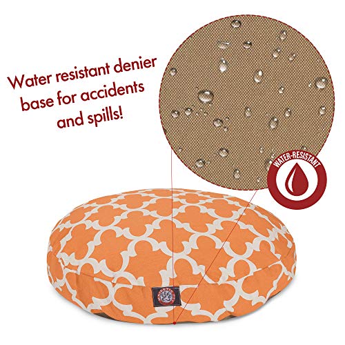 Peach Trellis Large Round Indoor Outdoor Pet Dog Bed With Removable Washable Cover By Majestic Pet Products #TOP4