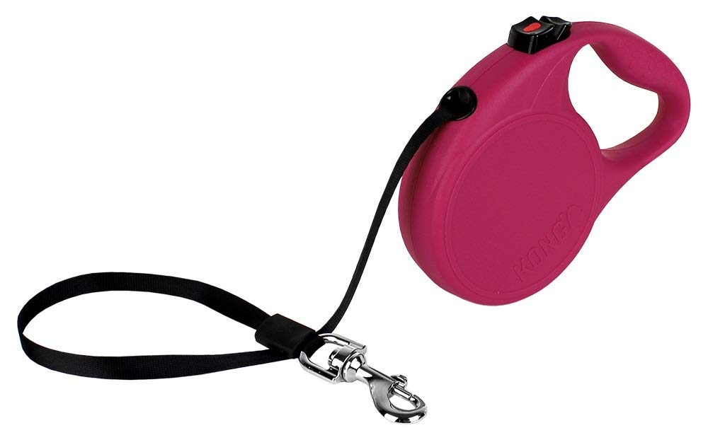Laisse rétractable KONG Trail S fuchsia longue enrouleur 4.9m