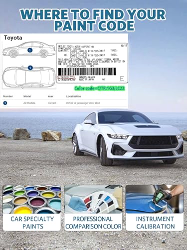 Image of 040 Super White /Ice Cap Car Touch Up Paint for Toyota, Color Match Auto Paint Repair Pen,Professional Car Scratch Repair Remover Pen Quick Drying, Easy to Use