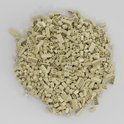 Image of 300 Pcs Classic Building Bricks, Apricot Yellow Bulk Bricks,Compatible with and Major Brands Parts and Pieces, Creative Building Block Toys for Boys Girls Ages 6 7 8 9 10 Year Old