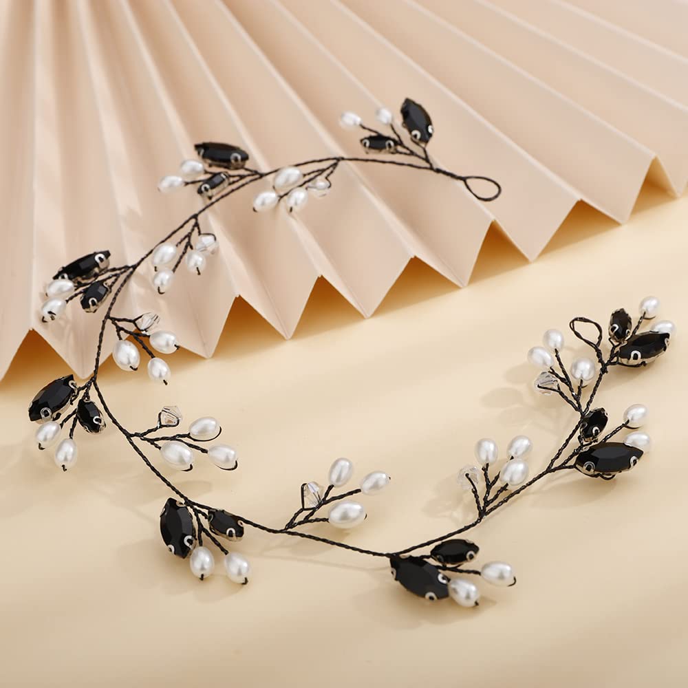 JWICOS Diadema De Cristal Con Diamantes De Imitación Para Mujer, Tocados De Novia Hechos A Mano Para Novias, Flores, Niñas, Accesorios Para El Cabello De Boda Para Baile De Graduación, Fiesta