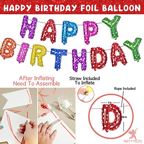 Image of Party Propz 2nd Birthday Decoration Kit | Rubber Two Sweet Decoration Items 23Pcs Multicolour | Birthday Decoration Kit for Girls & Boys with Happy Birthday Banner & Balloons