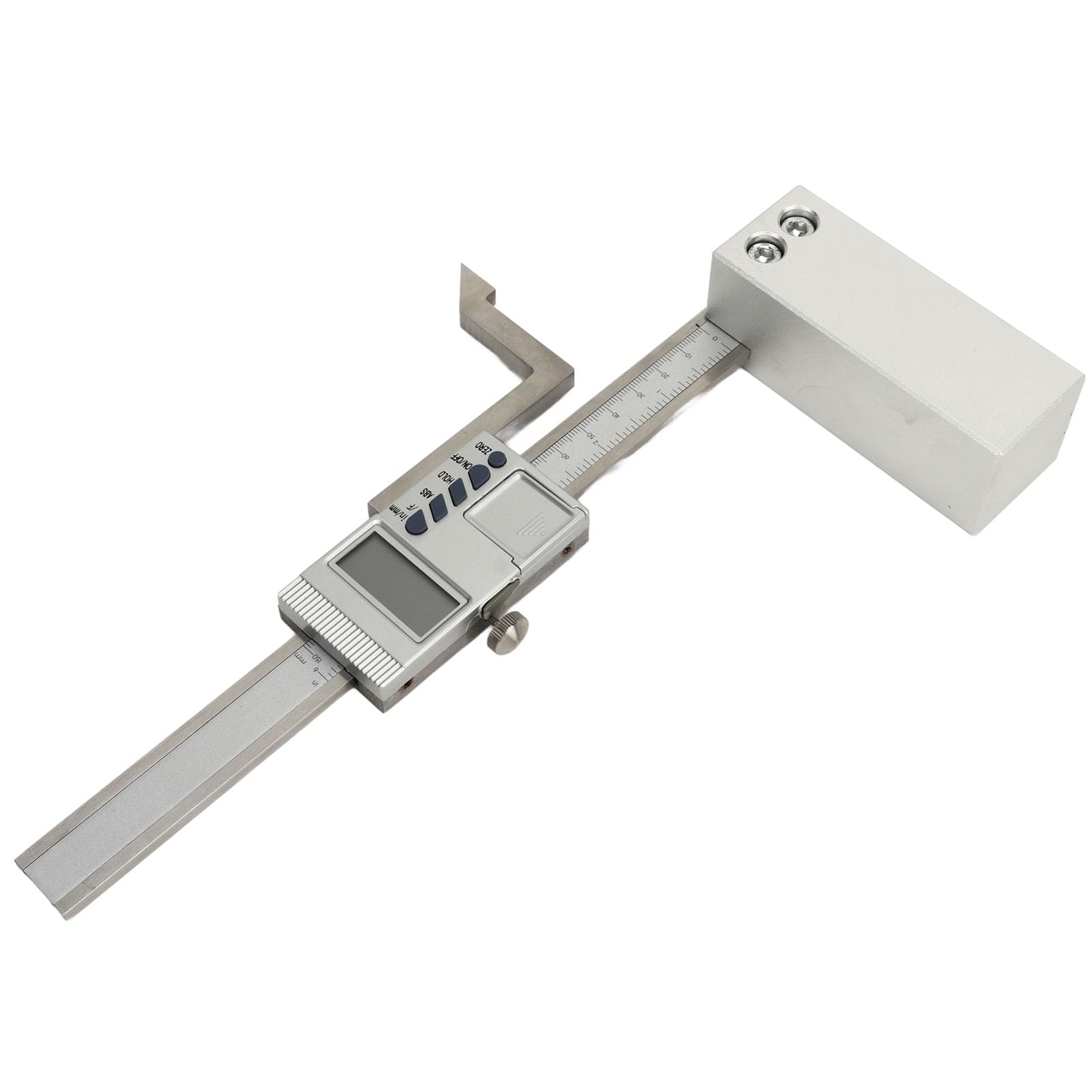 Wysokościomierz cyfrowy z podstawą magnetyczną - Elektroniczne narzędzie do pomiaru wysokości o zakresie 0-150 mm i rozdzielczości 0,01 mm - Korpus ze stali nierdzewnej z
