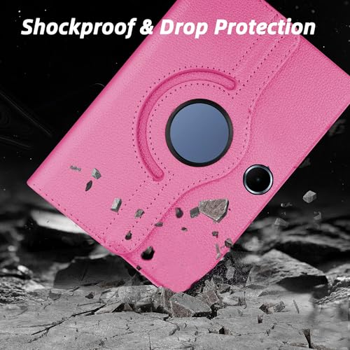 Image of TGK 360 Rotatable Smart Flip Cover for OnePlus Pad Lite 11 inch Tablet Case, Oppo Pad SE 11 inch (Hot Pink)