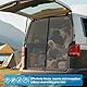 ZATOOTO Moskitonetz reißverschluss für VW T5 T6 Heckklappen, Fliegengitter Insektenschutz Sonnenschutz, HintertürTrennvorhang Moskitonetz mit Magnetismus, Kofferraum Schattennetz Camping Reise（Rear）
