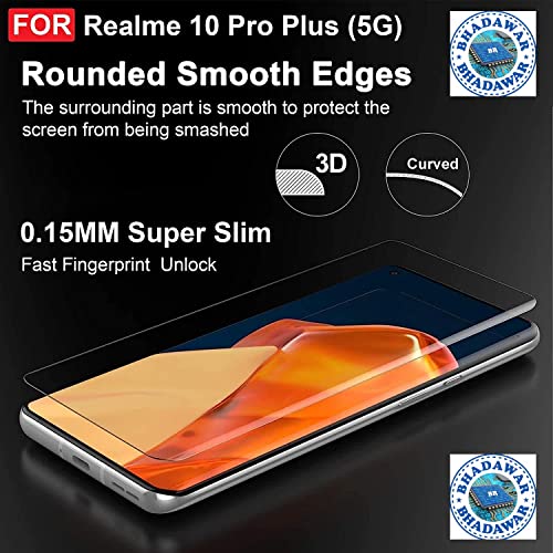Image of Tempered Glass Design for Realme 10 Pro (5G) / Realme 10 Pro Plus (5G) UV Tempered Glass | Screen Protector Full HD Quality Edge to Edge Screen Coverage With Installation Kit