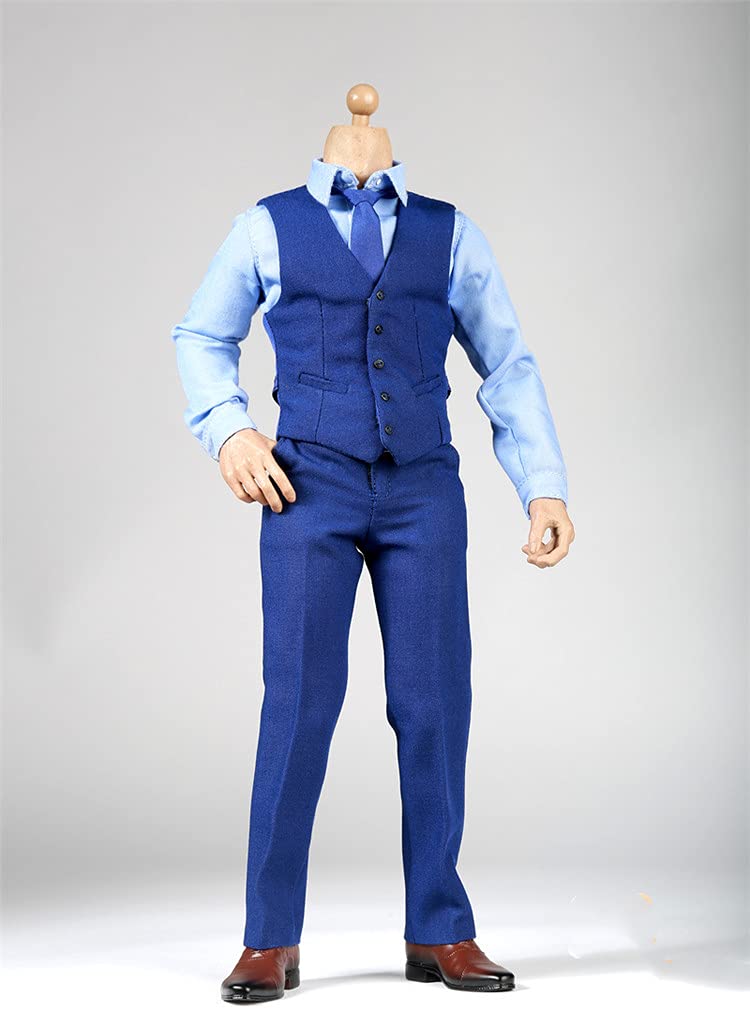 HiPlayHiPlay 1/6 Scale Figure Doll Clothes, Shirt+Waistcoat+Pants+Shoes Suit, Outfit Costume for 12 inch Male Action Figure Phicen/TBLeague CM088