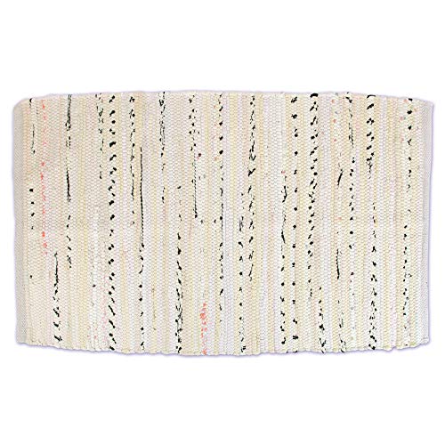 DII Chindi Collection Rag Rug, Handmade, Colors May Vary, 20x31.5, Cream