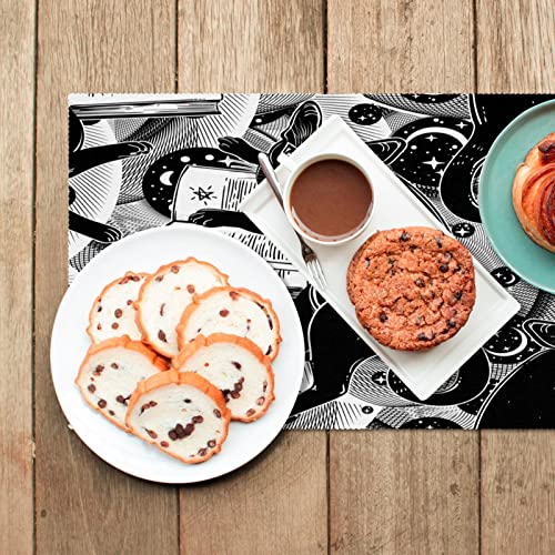 Set de table chat noir tapis de table thermorésistant chat de cuisine x6 - 7
