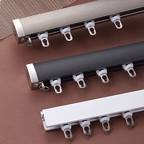 Riel doble de aluminio Champagne-B de 2m para cortinas en techo 2
