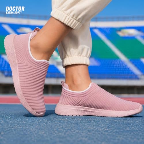 Image of DOCTOR EXTRA SOFT Lightweight Memory Foam Women's Shoes | Walking,Gym,Training,Running,Casual,Sports,Athletics| Stylish,Flexible,Comfortable| Slip-On,Loafers,Lace-Up,Sneaker for Ladies & Girls D-1004