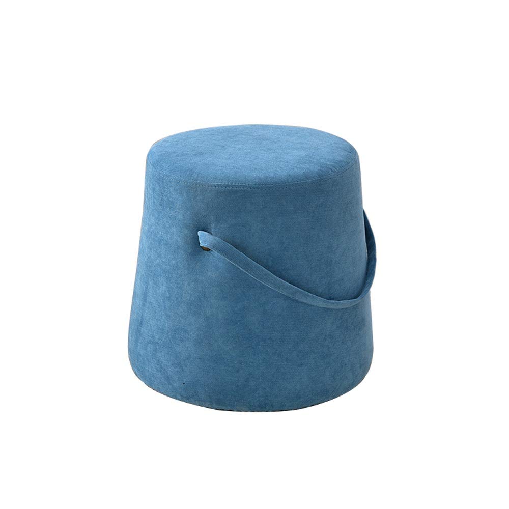 Tabouret court à la mode et petit pouf de salon en tissu