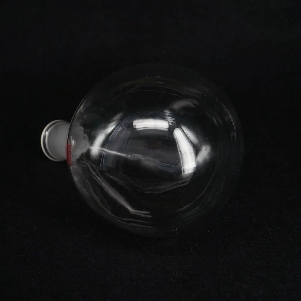 Matraz de vidrio de alto contenido en borosilicato Matraz de fondo redondo con evaporador rotatorio, junta 24/29, vidrio de borosilicato, 25-1000 ml(500ml)
