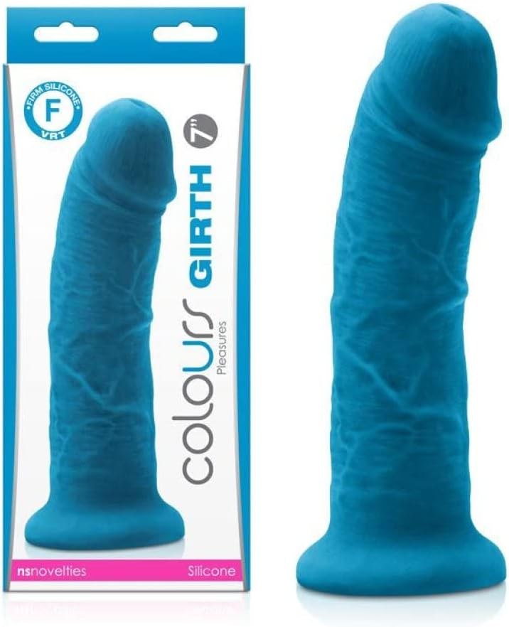 NS Novelties Colours Girth Silicone Dildo 7 Inch - Blue