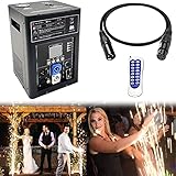 EXCORN Pyrotechnikmaschinen 600W Feuerwerksmaschine, Kaltfunkenmaschine, für Spezialeffektmaschinen-Feuerwerkssimulator für Hochzeitsfeiern, Feiern und Bühnen mit DMX 512-Fernbedienung