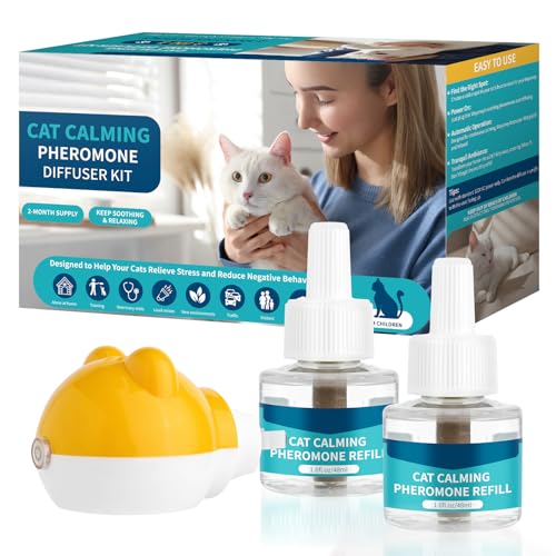 3-in-1 Cat Calming Diffuser, Cat Pheromones Calming Diffuser for Cat Anxiety…